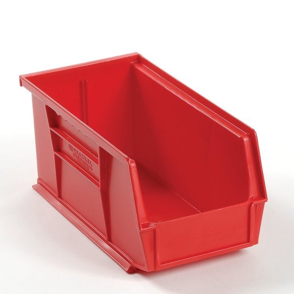 Global Industrial Storage Bin, Plastic, 5 in H, Red 269682RD